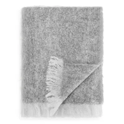 Lands Downunder Landsdown Under Mohair Throw In Pewter