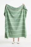 Lands Downunder Montauk Stripe Herringbone Throw In Green