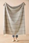 Lands Downunder Montauk Stripe Herringbone Throw In Neutral