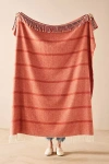 Lands Downunder Montauk Stripe Herringbone Throw In Orange