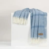 Lands Downunder Montauk Stripe Herringbone Throw In Blue Denim