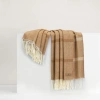 Lands Downunder Montauk Stripe Herringbone Throw In Brown