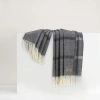 Lands Downunder Montauk Stripe Herringbone Throw In Gray