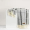 Lands Downunder Montauk Stripe Herringbone Throw In Gray