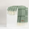 Lands Downunder Montauk Stripe Herringbone Throw In Olive