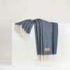 Lands Downunder Pinstripe Cashmere Throw In Blue