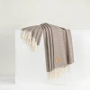 Lands Downunder Pinstripe Cashmere Throw In Brown