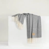 Lands Downunder Pinstripe Cashmere Throw In Gray