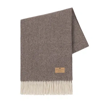Lands Downunder Pinstripe Throw Blanket In Mocha