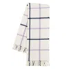 Lands Downunder Plaid Cotton Blend Throw In Black
