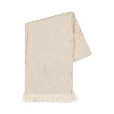 Lands Downunder Soho Cotton Linen Throw In Natural