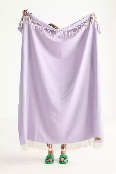 Lands Downunder Solid Herringbone Throw Blanket In Pink