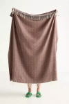 Lands Downunder Solid Herringbone Throw Blanket In Brown