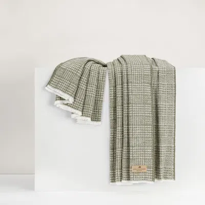 Lands Downunder Sutton Plaid Throw In Green