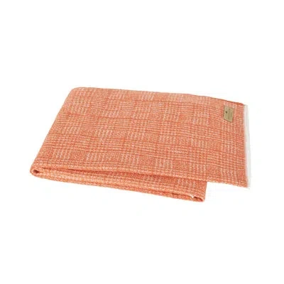 Lands Downunder Sutton Plaid Throw In Mandarin Houndstooth
