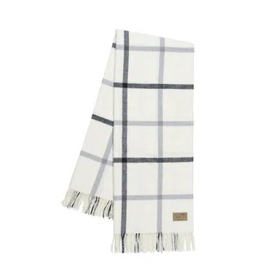 Lands Downunder Tattersall Plaid Throw In Light Gray,graphite