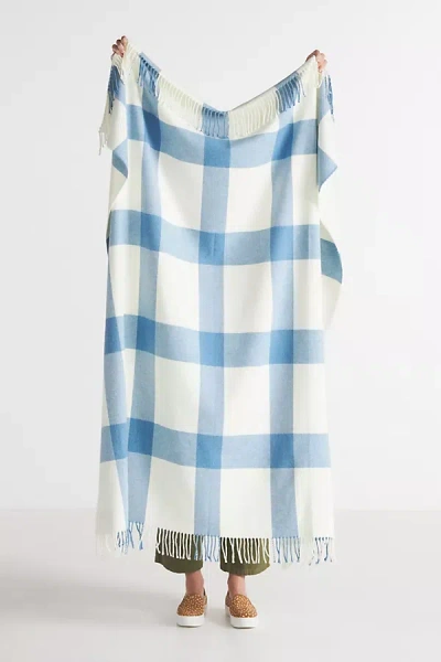 Lands Downunder Wellington Plaid Throw Blanket In Blue