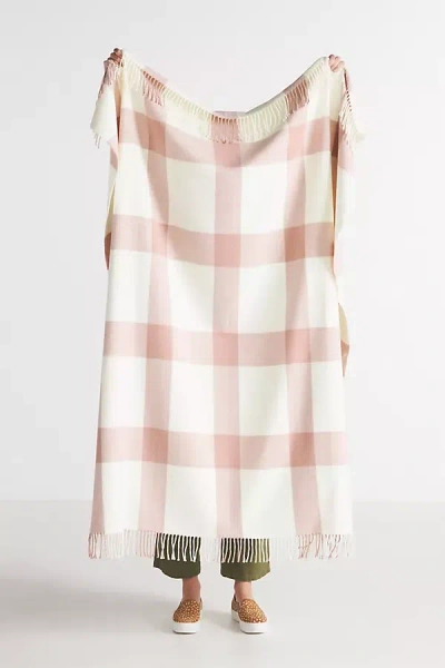Lands Downunder Wellington Plaid Throw Blanket In Pink