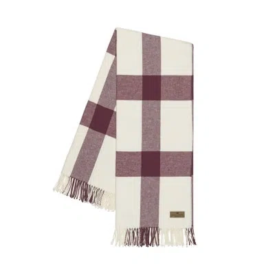 Lands Downunder Wellington Plaid Throw In Merlot