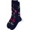 Lands' End 1-pack Novelty Crew Socks In Blue