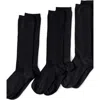 Lands' End 3-pack Seamless Toe Solid Trouser Socks In Black