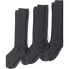 Lands' End 3-pack Seamless Toe Solid Trouser Socks In Charcoal Heather