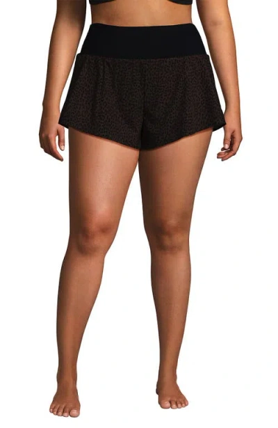 Lands' End 3" Pinchless Flutter Swim Short With Panty In Gold