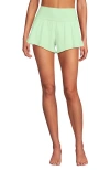 Lands' End 3" Pinchless Flutter Swim Short With Panty In Icy Mint Green