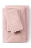Lands' End 300 Thread Count Cotton Percale Bed Sheet Set In Pink