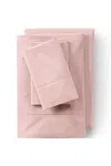 Lands' End 300 Thread Count Cotton Percale Bed Sheet Set In Pink