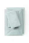 Lands' End 300 Thread Count Cotton Percale Bed Sheet Set In Green