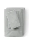 Lands' End 300 Thread Count Cotton Percale Bed Sheet Set In Gray