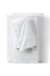 Lands' End 300 Thread Count Cotton Percale Bed Sheet Set In White