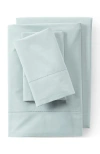 Lands' End 300 Thread Count Cotton Percale Pillowcases In Green