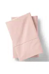 Lands' End 300 Thread Count Cotton Percale Pillowcases In Pink