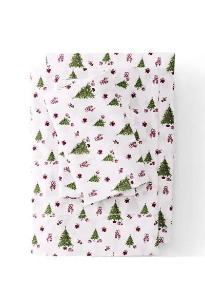 Lands' End 300 Thread Count Cotton Smooth Percale Bed Sheet Set In Multi