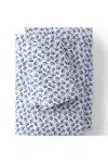 Lands' End 300 Thread Count Cotton Smooth Percale Bed Sheet Set In Blue