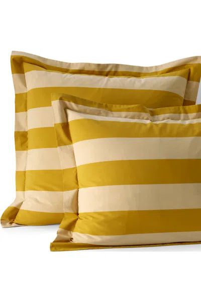 Lands' End 300 Thread Count Cotton Smooth Percale Pillow Sham In Yellow