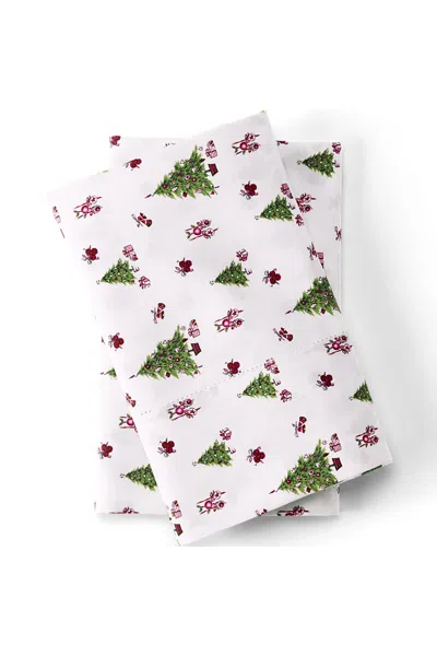 Lands' End 300 Thread Count Cotton Smooth Percale Pillowcases In Multi