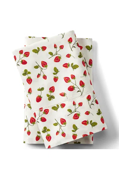 Lands' End 300 Thread Count Cotton Smooth Percale Pillowcases In White