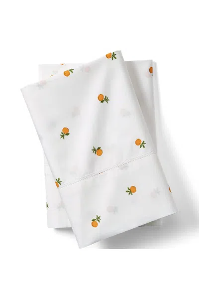 Lands' End 300 Thread Count Cotton Smooth Percale Pillowcases In White
