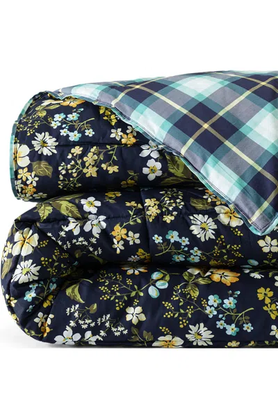 LANDS' END 300 THREAD COUNT COTTON SMOOTH PERCALE PRINTED COMFORTER