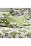 Lands' End 300 Thread Count Cotton Smooth Percale Printed Comforter In White