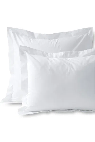 Lands' End 300 Thread Count Premium Supima Cotton Smooth Percale Pillow Sham In White