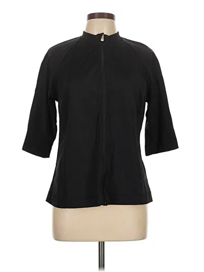 Pre-owned Lands' End 3/4 Sleeve Blouse In Black