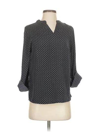 Pre-owned Lands' End 3/4 Sleeve Blouse In Gray