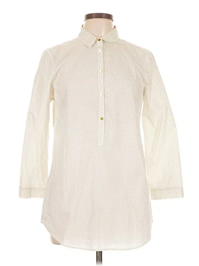 Pre-owned Lands' End 3/4 Sleeve Blouse In Ivory