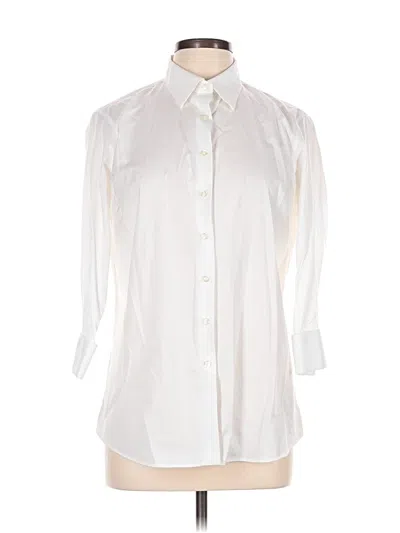 Pre-owned Lands' End 3/4 Sleeve Blouse In Ivory