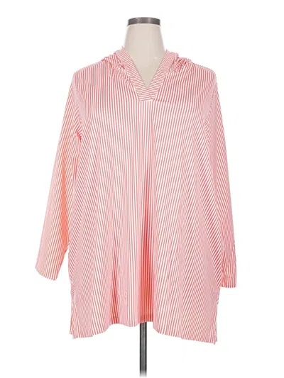 Pre-owned Lands' End 3/4 Sleeve Blouse In Pink