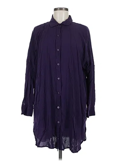 Pre-owned Lands' End 3/4 Sleeve Blouse In Purple